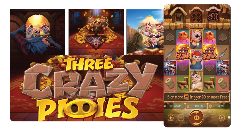 เว็บ เกม สล็อต ค่าย นอก Three Crazy Piggies-2